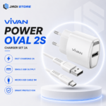 VIVAN Power Oval 2S Charger Set 2A Original - Kepala Charger Single USB Lengkap Dengan Kabel Micro USB 1 Meter Solusi Pengisian Daya Stabil Dan Aman Untuk Berbagai Smartphone Dan Gadget Jadi Store Lamongan