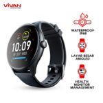 VIVAN Smart Watch Smartwatch Jam Tangan Pria Wanita VWY27 Amoled Screen 100+ Sports Mode Waterproof IP67 Professional Health Monitoring Smart Notification Bluetooth Call Original 100% Garansi 12 Bulan