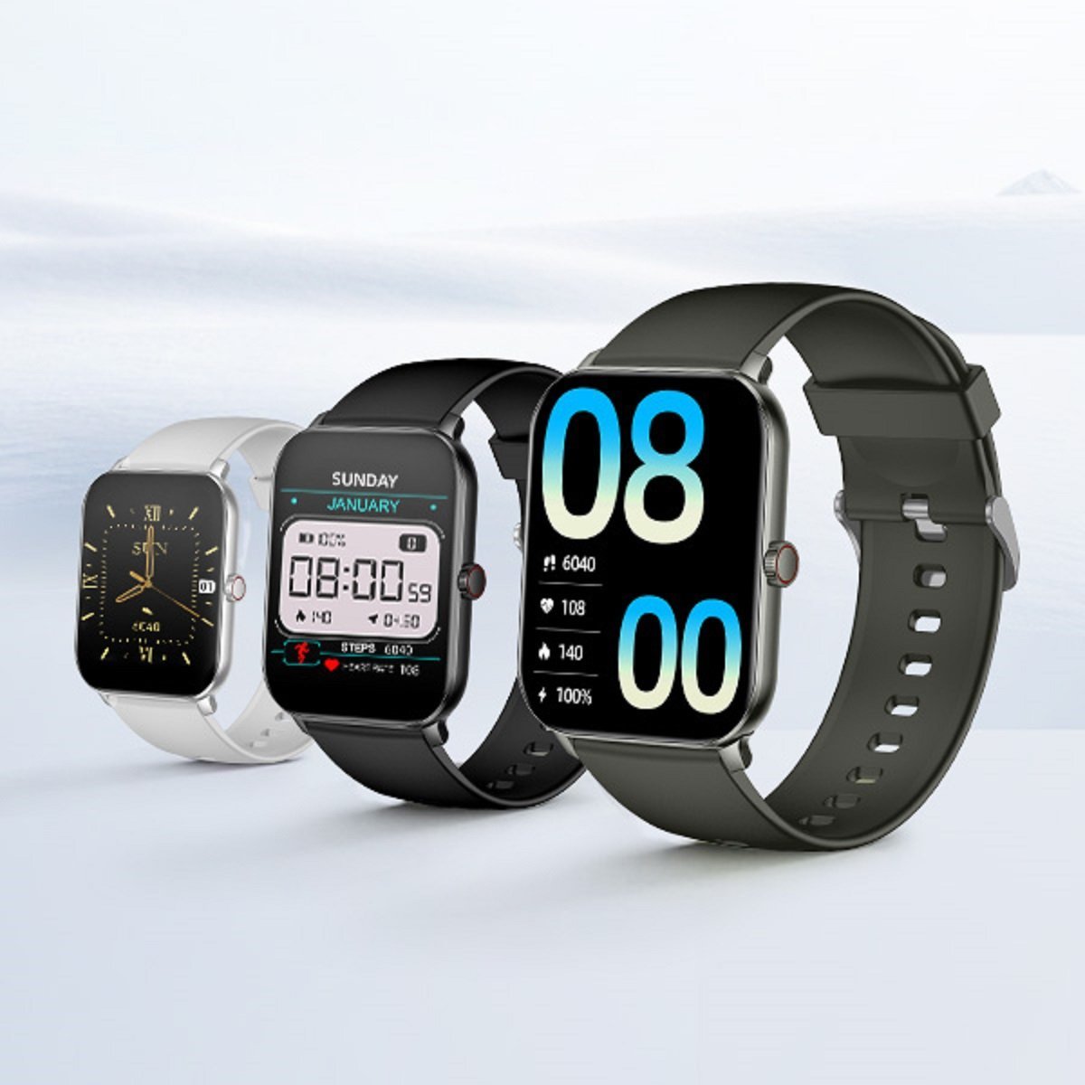 VIVAN Smart Watch Smartwatch Jam Tangan Pria Wanita VWF18 100+ Sports Mode Waterproof IP68 Professional Health Monitoring Smart Notification Bluetooth Call Original 100% Garansi 12 Bulan - Gambar 2