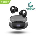ROBOT OWS Air 10 TWS Open Ear Clip Style LED Display Headset Earphone Handsfree Bluetooth 5.3 Original Garansi Resmi