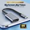Converter Adapter Cable Kabel USB Type-C Type C Tipe C to HDMI Female 4k USB 3.1 - Gambar 4