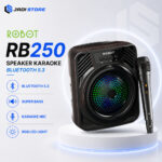 ROBOT RB250 Speaker Karaoke Mic Mikrofon Microphone Robot Speaker Bluetooth 5.3 Wireless Super Bass Lampu LED RGB