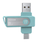 ROBOT ROC108 Flashdisk U-Disk Flash Disk Flash Drive Dual Flesdis 2 in 1 Dual OTG Interface Type-C Type Tipe C Up to 70MB/S USB 2.0 8GB