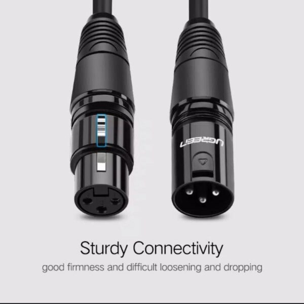 UGREEN Kabel Cable Kable Audio Mic Input Audio Jack Audio Mic Microphone Mikrofon Karaoke XLR Male To Female 2M 20710 - Gambar 5