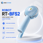 ROBOT RT-BFS2 Kipas Portable Kipas Robot Mini Handy Mini Fan Kipas Blue Gagang Genggam Portable Rechargeable 1200mAh Original Garansi Resmi