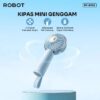ROBOT RT-BFS2 Kipas Portable Kipas Robot Mini Handy Mini Fan Kipas Blue Gagang Genggam Portable Rechargeable 1200mAh Original Garansi Resmi - Gambar 6