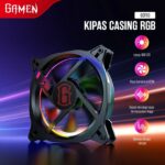 Gamen GCF110 Hitam Case Cooling Fan GCF110 Kipas CPU Komputer PC Komputer Lampu RGB Power 12cm 4 pin Gaming