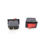 Merah Besar Saklar Power On Off Mini Rocker Switch Besar Kecil Warna Hitam Merah 2-P 2 Pin