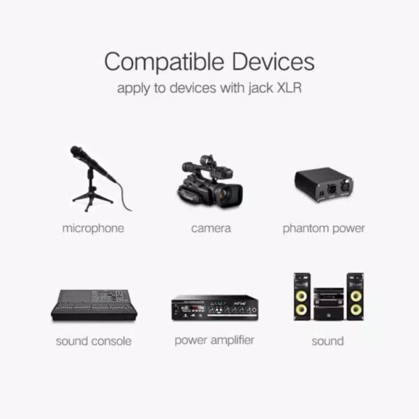 UGREEN Kabel Cable Kable Audio Mic Input Audio Jack Audio Mic Microphone Mikrofon Karaoke XLR Male To Female 2M 20710 - Gambar 4