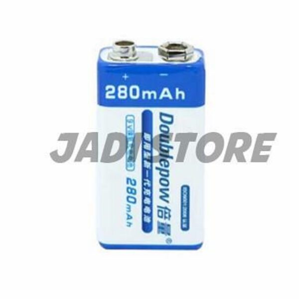 1 Baterai Doublepow Baterai 9v Rechargeable 9 Volt Battery Charger Gitar Kotak Bisa Charger Multitester Multimeter LAN Tester Gitar Elektrik Detektor Asap Mikrofon Wireless Walkie-Talkie Walkie Talkie