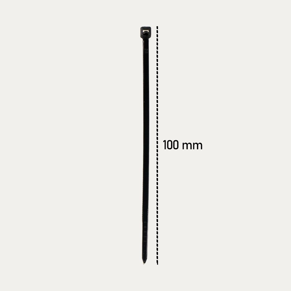 Taffware Kabel Ties 2.5x100mm 100 PCS Self Locking Nylon Hitam Tali Pengikat Kabel Wire Organizer Cable Tie untuk Merapikan Kabel Kawat Selang Pipa, Pengunci Otomatis Kuat Tahan Panas - Gambar 7