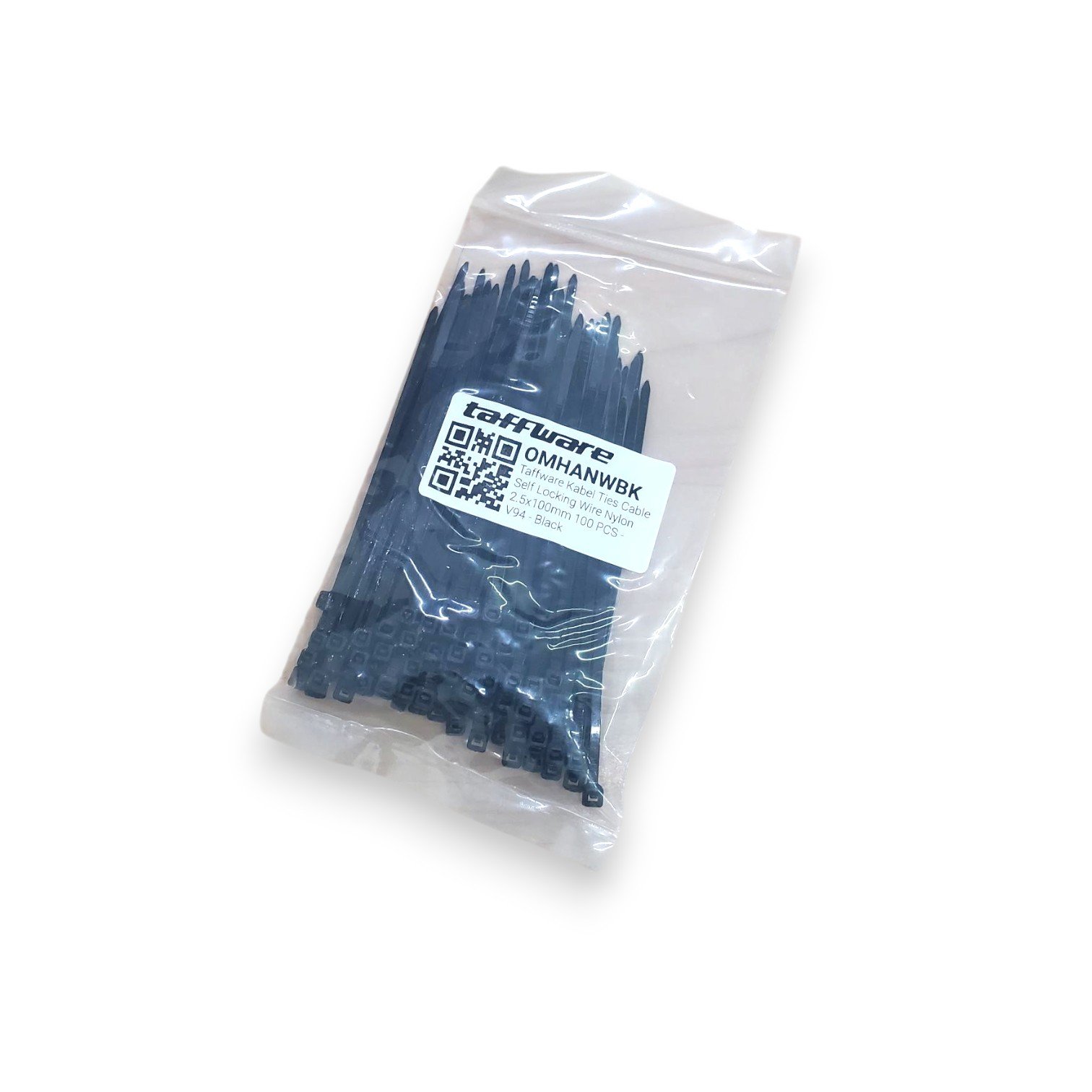 Taffware Kabel Ties 2.5x100mm 100 PCS Self Locking Nylon Hitam Tali Pengikat Kabel Wire Organizer Cable Tie untuk Merapikan Kabel Kawat Selang Pipa, Pengunci Otomatis Kuat Tahan Panas - Gambar 10