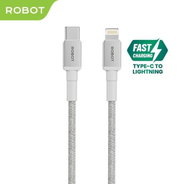 ROBOT RSCL120 Kabel Cable Data Charger USB-C Type-C Type C Tipe C to Lightning Iphone 1.2M Fast Charging 20W 2.4M Nylon Braided