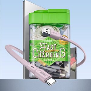 ROBOT RGCC100S Kable Data Charger USB Type C to Type C Type-C Tipe C Fast Charging 3A RGCC100S PD Power Delivery 60w 1M - Gambar 6