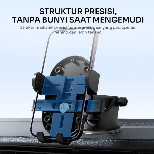 ROBOT RT-CH20 Car Holder Phone Holder Stand HP Tempat Naruh HP di Mobil Dashboard Robot RTCH20 Original Rotatable 360 - Gambar 5