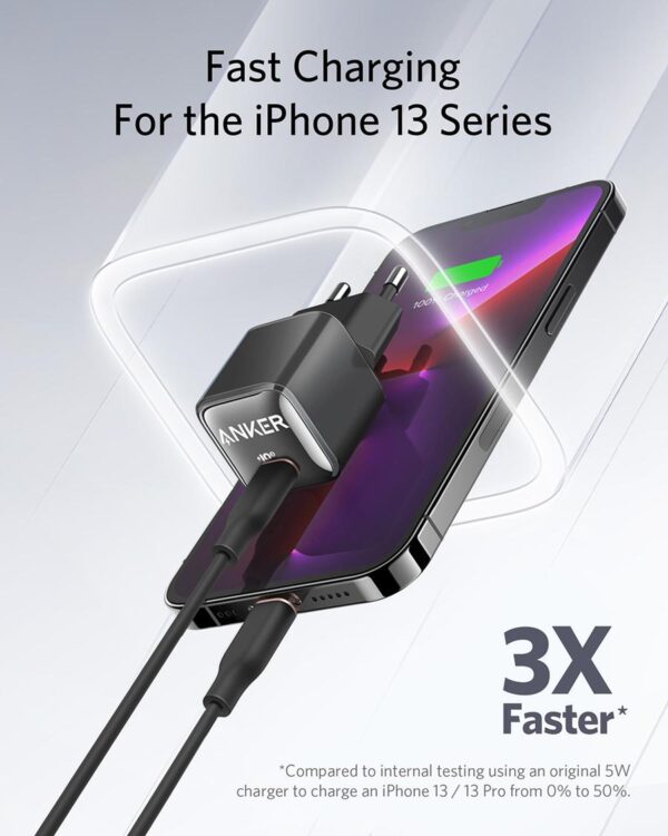 Anker A2637 PowerPort Nano Pro 20w Black White Fast Charger Batok Adaptor Adapter Charger iPhone PD USB-C Type-C Type C Original Garansi Resmi Fast Charging PowerIQ 3.0 A2637L16 A2637L26 - Gambar 4