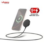 VIVAN VWC07 Qi2.0 Adaptor Wireless Charger Vivan Magsafe 15W Stand Holder Magnetic Fast Charging VWC04 Pengisi Daya Nirkabel 15W untuk Apple dan Android dengan Cooling System