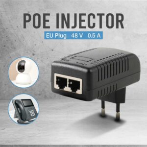 Adaptor Adapter POE Injector Ethernet Kabel LAN EU Plug 48V 0.5A CCTV IP Kamera Akses Poin WiFi Power Supply POE-4805 - Gambar 6
