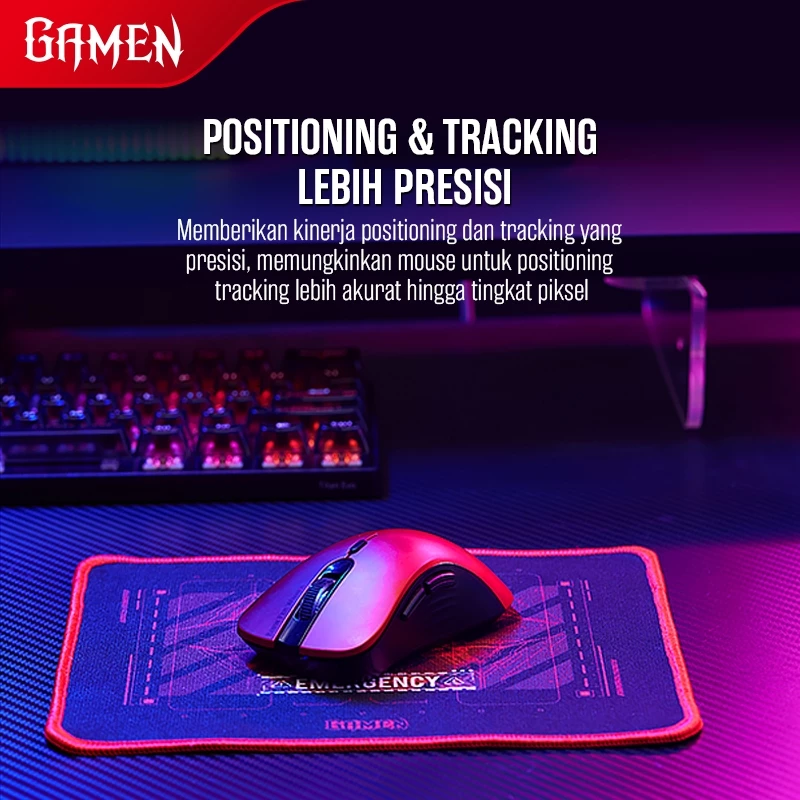 GAMEN Mouse Pad Gaming GP-S 22x18cm Waterproof Anti Slip Alas Mouse Soft Surface Presisi Tracking Akurat Permukaan Kain Lembut Tarp Non-Slip Rubber Jahitan Tahan Lama untuk Gaming Laptop Komputer PC Meja Kerja Kantor - Gambar 6