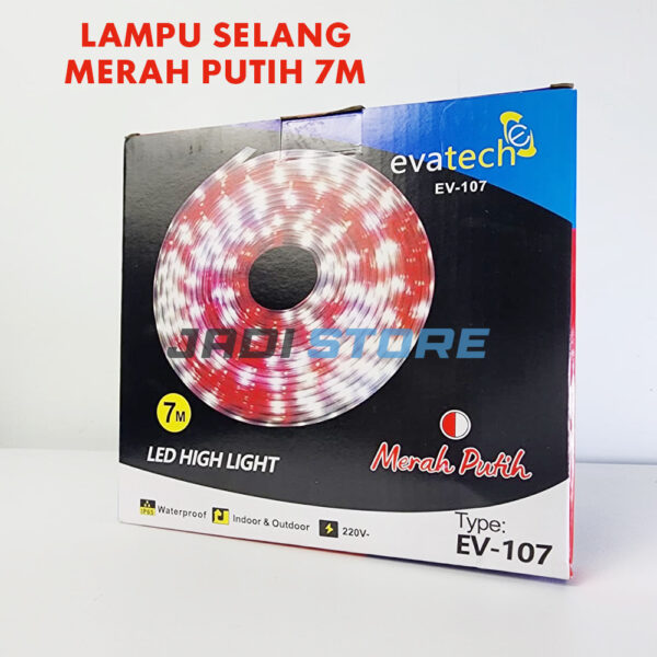 Merah Putih Lampu Selang Lampu Dekorasi 17 Agustus Agustusan Natal Tahun Baru Lebaran LED RGB Warna Warni Rainbow Merah Putih 7M 7 M Meter (salin) - Gambar 2