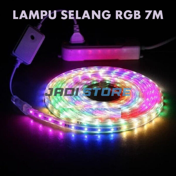 RGB Lampu Selang Lampu Dekorasi 17 Agustus Agustusan Natal Tahun Baru Lebaran LED RGB Warna Warni Rainbow Merah Putih 7M 7 M Meter