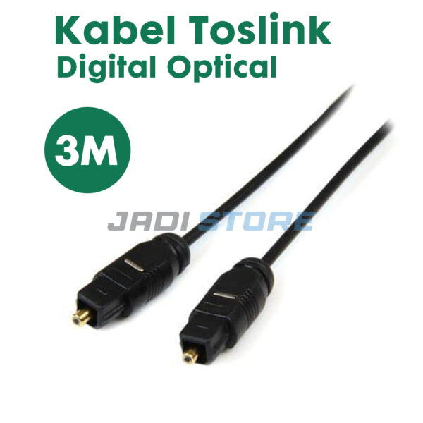 3M Kabel Cable Audio Optic Optik SPDIF Toslink Panjang 3M Kabel Cable Kable Optik Audio TV ke Speaker Kabel Optical Audio Toslink Digital Audio RCA AUX SPDIF 3M