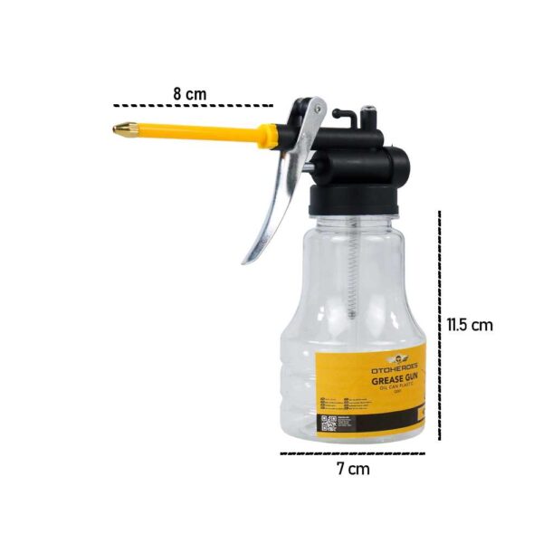 Oil Can Oli Can Pot Tempat Wadah Tabung Botol Pompa Oli ukuran 250ml 250 ml Oil Gun High Pressure Semprotan Pelumas Pump Botol Minyak Gemuk Grease Gun 250ml Q001 - Gambar 2