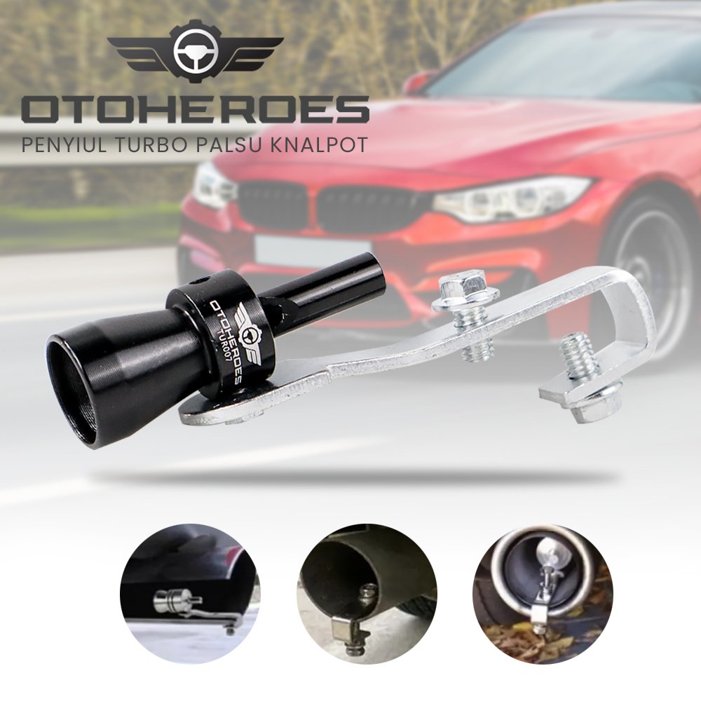 OTOHEROES Penyiul Turbo Knalpot Mobil XL TUR007 Whistler Fake Turbo Exhaust Aluminium 6061 T-6 Diameter Kepala 31mm Panjang 113mm untuk Mobil 1000-2400cc Suara Knalpot Racing Aksesori - Gambar 2
