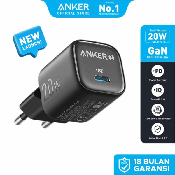ANKER A2699 Kepala Charger Zolo Ice 20W Charger GaN USB-C Fast Charging Batok Adaptor Adapter Charger N Series GAN 20W Iphone Smartphone Type-C Type C Tipe C PD Power Delivery Quick Charge Fast Charging A2699L11 A2699L21 - Gambar 6