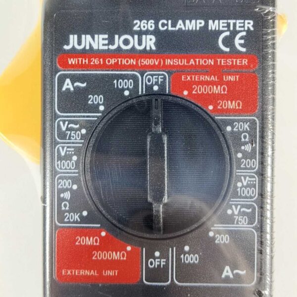 JUNEJOUR Digital Clamp Multimeter Tang Ampere DT266 Digital Clamp Meter Tang Ampere Multitester Multimeter Digital Kabel Tester Ukur Arus Tegangan Listrik AC DC - Gambar 2