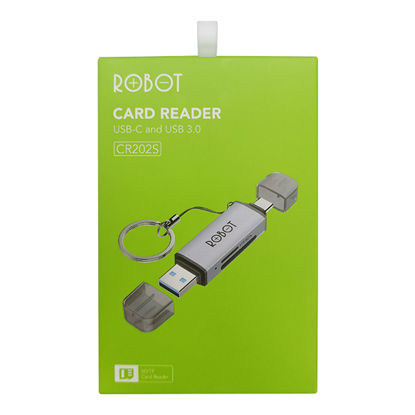 ROBOT CR202S Card Reader Cardreader OTG 2 in 1 Robot CR202S 2in1 USB 3.0 Type-C Type C Micro SD Card MicroSD SDHC SD Card Memory Kamera - Gambar 5