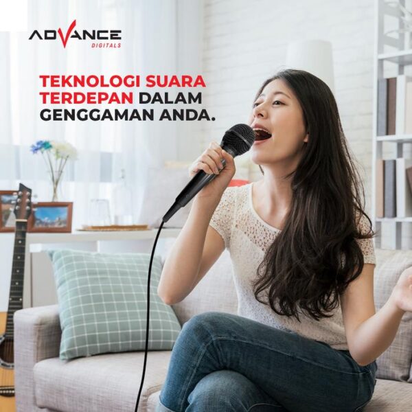 Microphone Advance Mic-884 Mic Karaoke Profesional Dynamic Mic Kabel Microphone Mikrofon Mic Mik Kabel Speaker Karaoke - Gambar 2