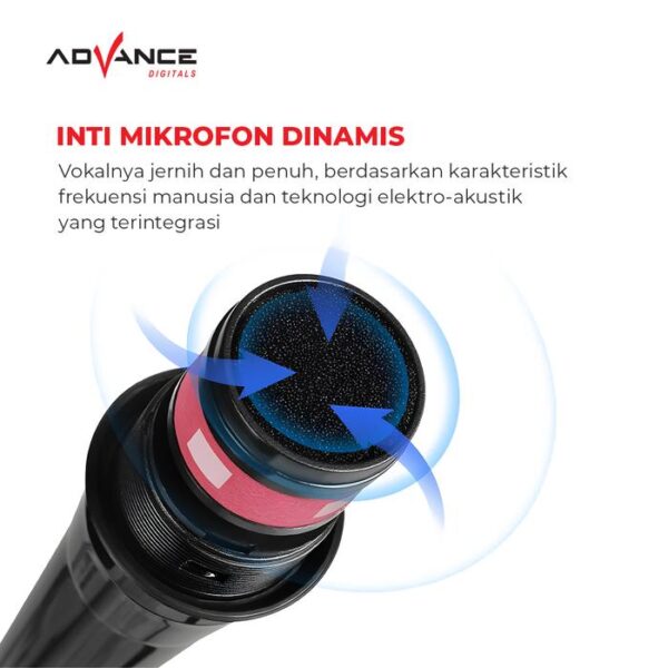 Microphone Advance Mic-884 Mic Karaoke Profesional Dynamic Mic Kabel Microphone Mikrofon Mic Mik Kabel Speaker Karaoke - Gambar 4
