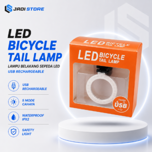 TaffLED Lampu Belakang Sepeda ZH097 LED USB Rechargeable Tail Light Waterproof IPX2 5 Mode Lampu Merah Safety Warning Rear Light untuk MTB Road Bike Sepeda Gunung Sepeda Lipat BMX Ontel Anak Dewasa Aksesoris Sepeda Black - Gambar 2