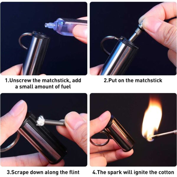 Firetric Gantungan Korek Api Unik Korek Api Mancis Minyak Outdoor Camping Waterproof Mini Murah Kunci Tas Kunci Pemantik Api Kunci Mobil Kunci Motor - Gambar 5
