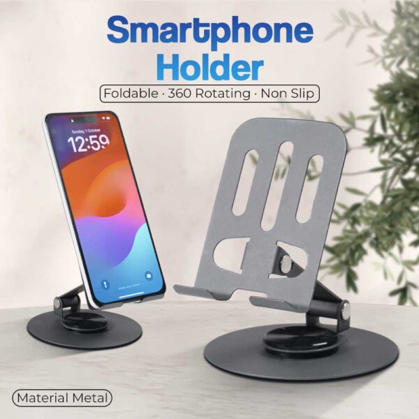 LinQi Stand Smartphone Universal Holder Foldable Rotating 360 - Q-36 Phone Smartphone Stand Holder Dudukan Tatakan Tempat HP di Meja Kerja