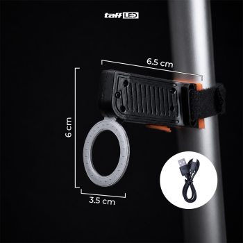 TaffLED Lampu Belakang Sepeda ZH097 LED USB Rechargeable Tail Light Waterproof IPX2 5 Mode Lampu Merah Safety Warning Rear Light untuk MTB Road Bike Sepeda Gunung Sepeda Lipat BMX Ontel Anak Dewasa Aksesoris Sepeda Black - Gambar 7