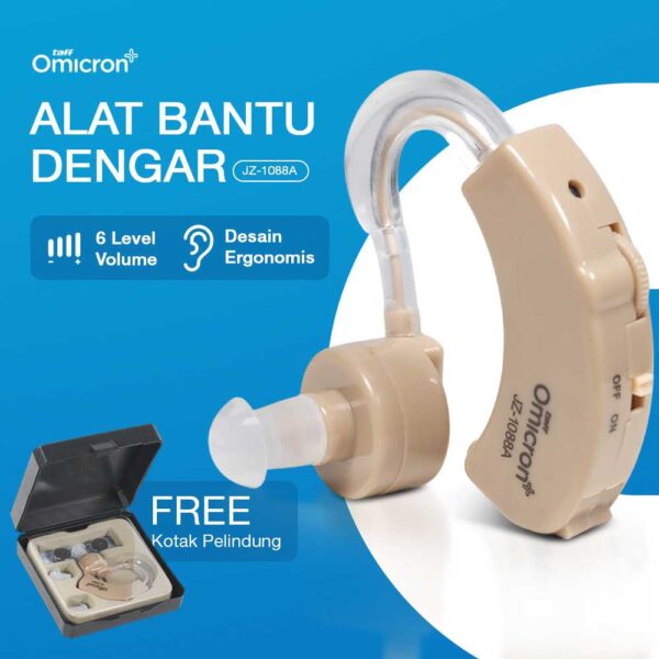 TaffOmicron Alat Bantu Dengar Hearing Aid Amplifier Telinga Earphone  Alat Bantu Dengar Telinga Anak Lansia Powertone Earphone Alat Bantu Dengar Pengeras Suara Hearing Aid JZ-1088A