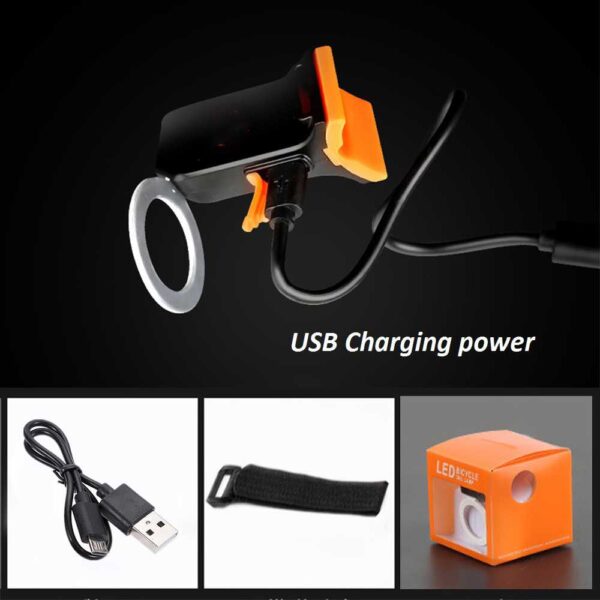 ZACRO Lampu Sepeda Belakang LED Merah Kelap Kelip Anak Ontel Tail Light LED USB Rechargeable 5 Mode - Gambar 4