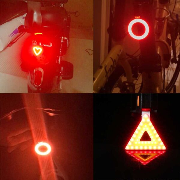 ZACRO Lampu Sepeda Belakang LED Merah Kelap Kelip Anak Ontel Tail Light LED USB Rechargeable 5 Mode - Gambar 2
