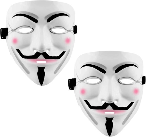 Topeng Anonymous V for Vendetta Topeng Pesta Mask Party Topeng Karnaval Agustus Agustusan Cosplay Full Face Topeng Karakter Hacker Unik Murah - Gambar 5
