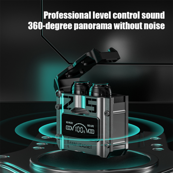 ARIDATHA Earphone Headset Handsfree Bluetooth 5.3 TWS M25 Wireless Earbuds HiFi Sound Noise Canceling Stereo Waterproof Gaming Musik Sport dengan LED Display Charging Case - Gambar 4