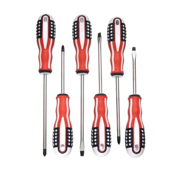 Obeng Magnet Amerika Bolak Balik 2IN1 Screwdriver Plus Minus Gagang Karet Obeng Serbaguna Bolak Balik Obeng Magnetik 2 in 1 Obeng Plus Obeng Minus Praktis - Gambar 4