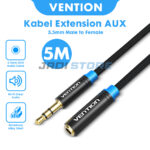 Vention B06-M 5M Kabel Extension Audio Aux 3.5mm Male to Female Kabel Perpanjangan Sambungan Headphone Headset Speaker Earphone Jack Audio 3.5mm Male Female Panjang 5 Meter OriginalVention B06-M 5M Kabel Extension Audio Aux 3.5mm Male to Female Kabel Perpanjangan Sambungan Headphone Headset Speaker Earphone Jack Audio 3.5mm Male Female Panjang 5 Meter Original