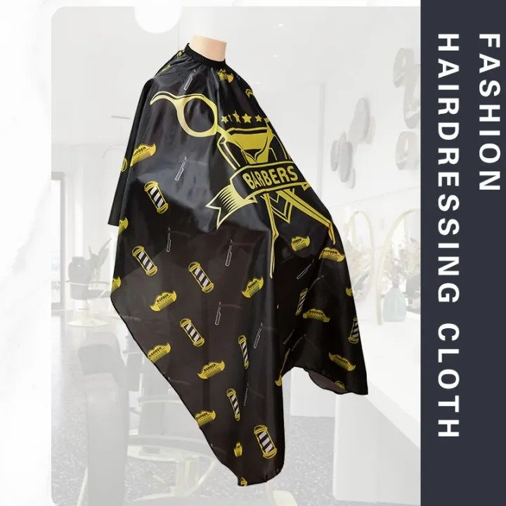 Biutte.co Jubah Apron Potong Rambut Black Yellow Kip Cape Salon Barbershop Anti Air Scissor WB14 Apron Pangkas Rambut Dewasa Barber Cape Profesional Anti Static Kain Pelindung Nyaman Mudah Dibersihkan - Gambar 6