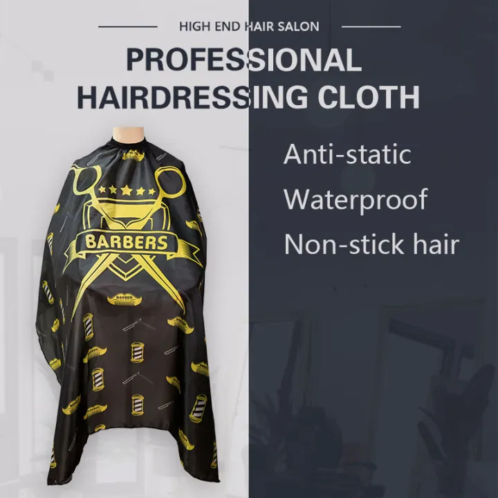 Biutte.co Jubah Apron Potong Rambut Black Yellow Kip Cape Salon Barbershop Anti Air Scissor WB14 Apron Pangkas Rambut Dewasa Barber Cape Profesional Anti Static Kain Pelindung Nyaman Mudah Dibersihkan - Gambar 5