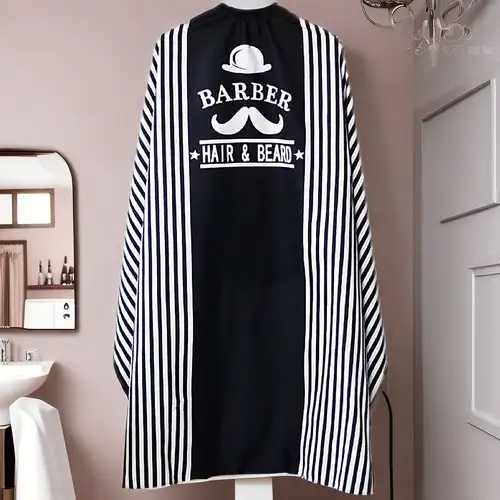 Biutte.co Jubah Apron Potong Rambut Side Stripe Kip Cape Salon Barbershop Anti Air WB14 Apron Pangkas Rambut Dewasa Barber Cape Profesional Anti Static Kain Pelindung Nyaman Mudah Dibersihkan - Gambar 5