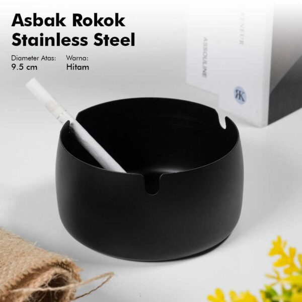 TNS Asbak Rokok Stainless Steel Cigar Ashtray Kotak Asbak Minimalis Anti Karat Asbak Meja Ruangan Outdoor Indoor Modern - T9224