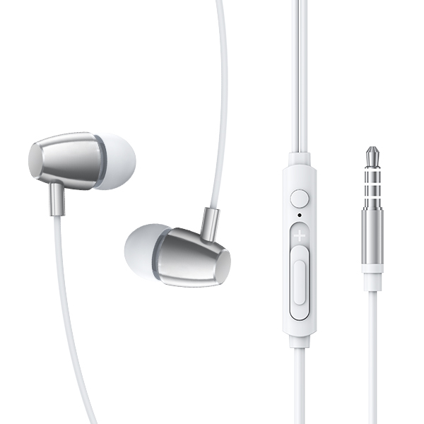 VIVAN Earphone Mini Full Metal Bass 10mm Mic & Tombol Aluminium Alloy Q19 Garansi 12 Bulan - White VIVAN Wired Earphone Q19 Earphone Kabel Original Bass Dalam Headset Musik Earphone Stereo Mic Tombol Kontrol Earphone Metal Premium Nyaman Dipakai Suara Jernih - Gambar 3