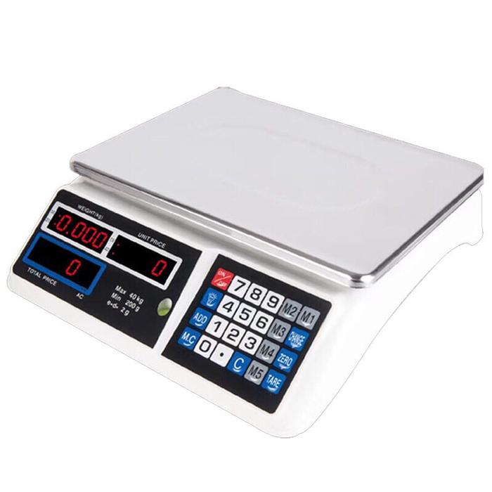 Timbangan Sayur Besar Timbangan Dapur Buah Sayur Laundry Digital 40KG Digital Computing Scale Pricing Scale Double Display Timbangan Elektronik Perhitungan Harga Akurat Timbangan Usaha Toko Kue Warung Sayuran Ikan Ayam Daging Laundry Digital 40 Kg - Gambar 2